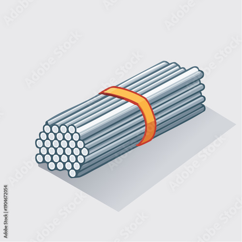 鉄筋束の建設用資材シンプルアイコン