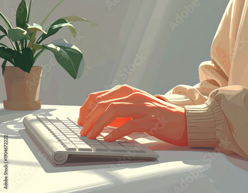 タイピングのイラスト
AI生成素材