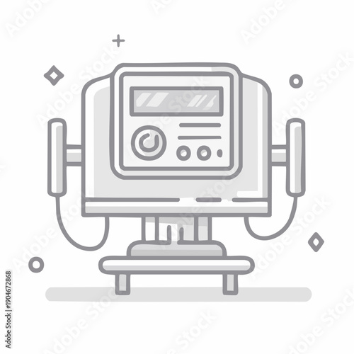 溶接機装置の工業用シンプルアイコン 作業設備イメージ