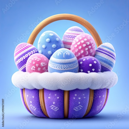 Easter eggs in a basket