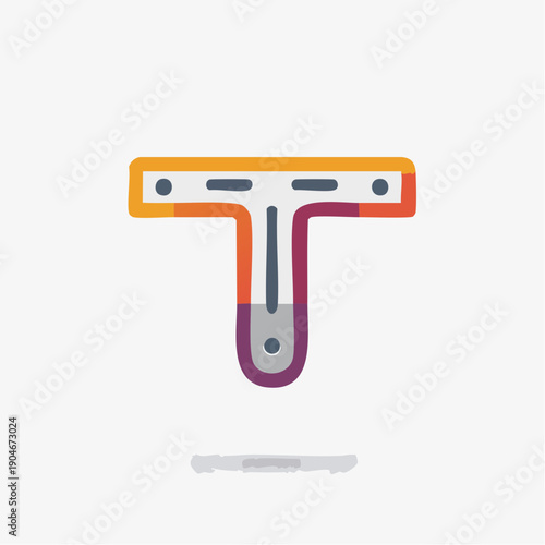 T字ブラケット金具の工業用固定パーツアイコン