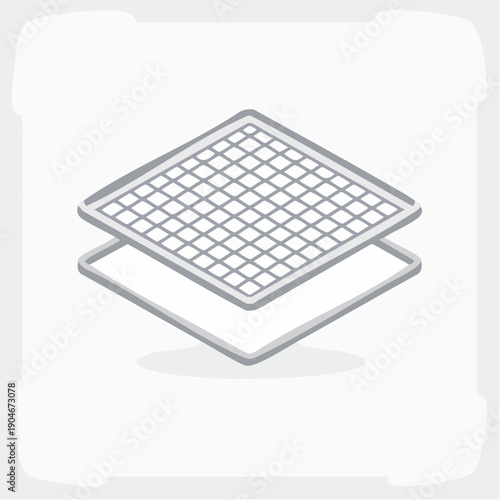 金属グレーチング格子プレートの工業用シンプルアイコン