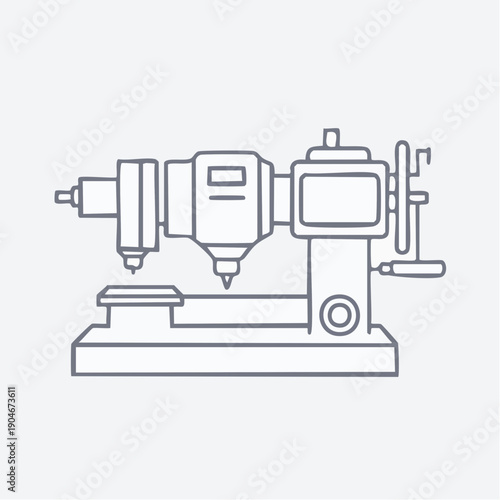 卓上ボール盤の工業用シンプルアイコン
