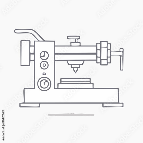 卓上ボール盤の工業用シンプルアイコン
