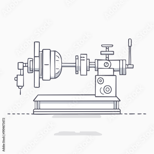 産業用加工機械のシンプルアイコン 製造ライン設備