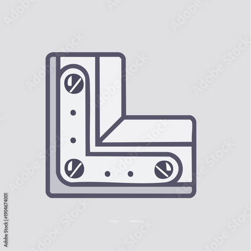 金属固定プレートの工業用シンプルアイコン
