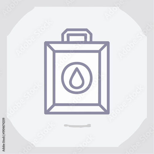 工業用資材パックのシンプルアイコン 材料供給イメージ