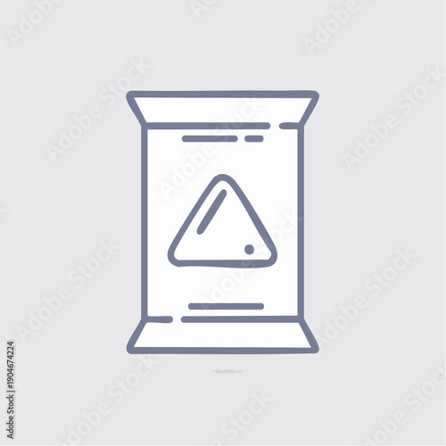 工業用資材パックのシンプルアイコン 材料供給イメージ