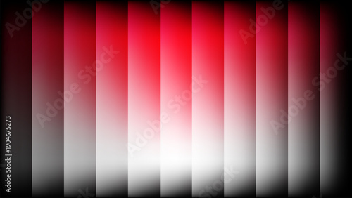 A vibrant gradient background with red, white, and black vertical stripes shines brightly.