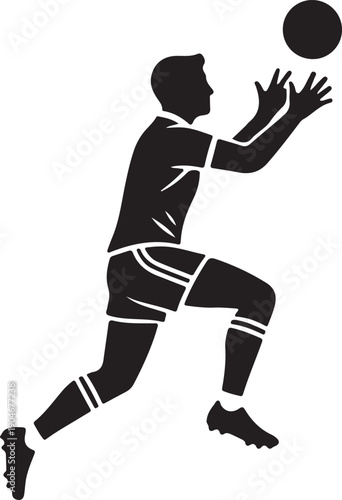 Foto Gaelic Football icon in silhouette.