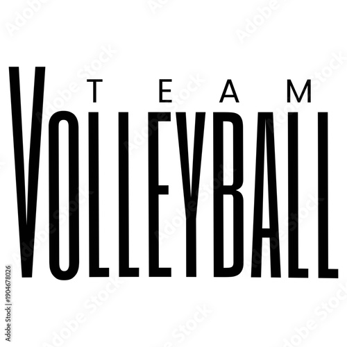 A team volleyball logo with a bold and modern design aesthetic
