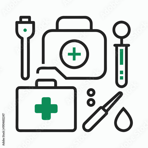 set of medical icons