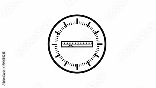 Simple black and white speedometer icon