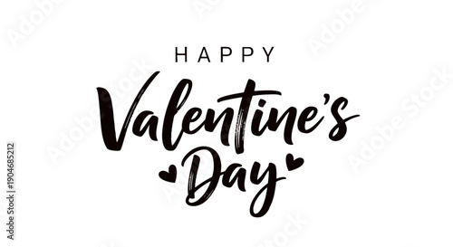 Happy Valentines Day Greeting Card Illustration with Pink Heart