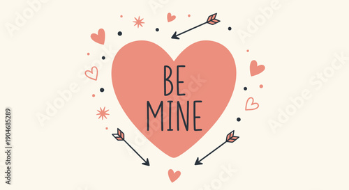 Valentines Day celebration with hearts illustration on white background