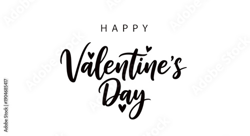 Happy Valentines Day Greeting Illustration with Hearts