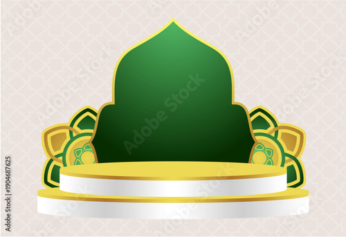 Islamic Single Arch Podium Stage