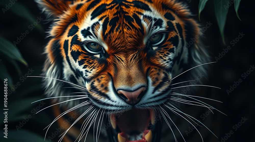 Obraz premium Growling Tiger