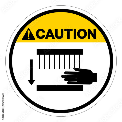 Caution Sharp Points Symbol Sign,Vector Illustration, Isolated On White Background Label.EPS10