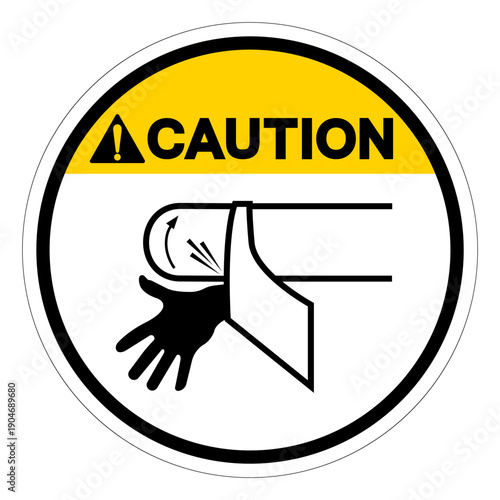 Caution Drive Shaft Hazard Symbol Sign ,Vector Illustration, Isolate On White Background Label.EPS10