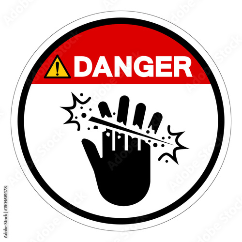 Danger Crush Hazard Symbol Sign ,Vector Illustration, Isolate On White Background Label. EPS10