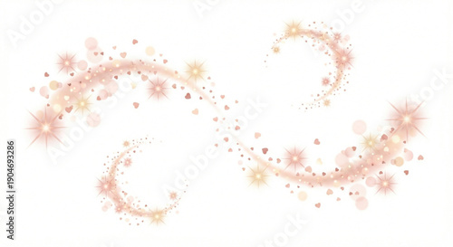 Romantic Sparkles and Light Particles Vector