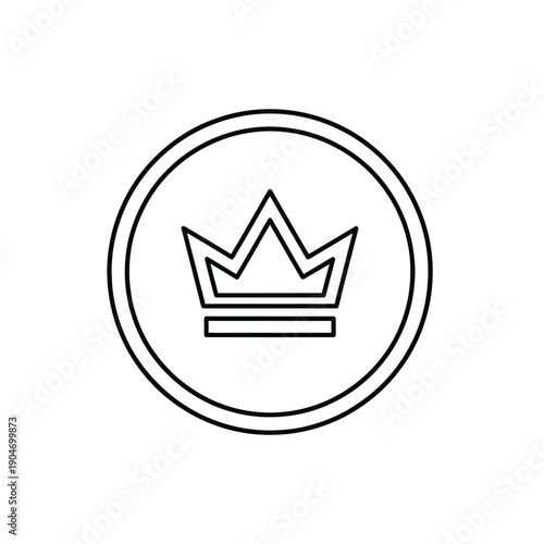 Crown icon in a circle symbolizing royalty and nobility