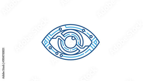 Abstract Digital Eye with Circuitry