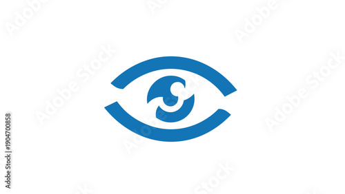 Abstract Blue Eye Symbol