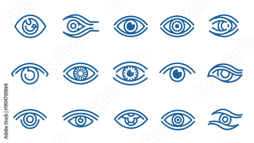 Collection of Stylized Eye Icons