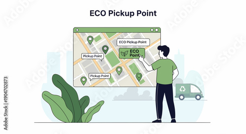 Finding Eco Friendly Pickup Points On a Mobile App Map