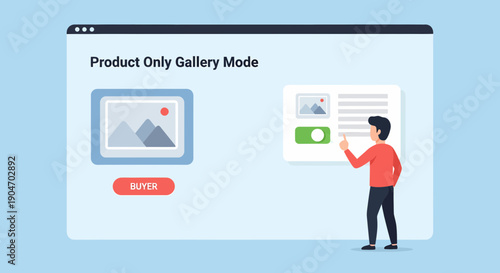 Interactive Product Showcase Interface With Buyer Engagement Concept
