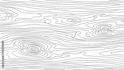 Black and white illustration of a wooden texture with knots