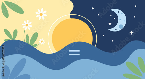 Sun and Moon in the Sky.