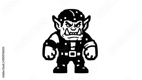 Pixelated goblin character with menacing expression