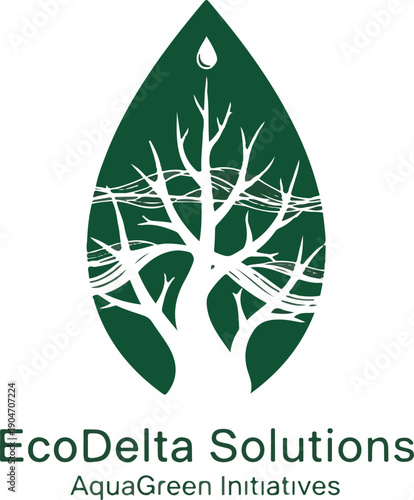 Ecodelta solutions aquaculture silhouette logo