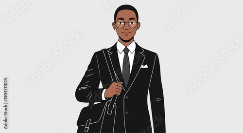 flat illustration of a lawyer