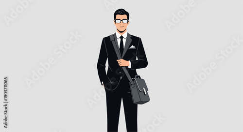 flat illustration of a lawyer