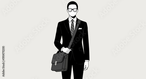 flat illustration of a lawyer