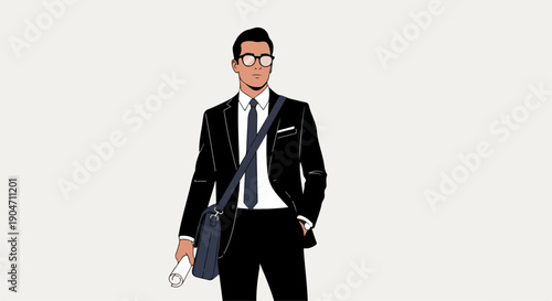 flat illustration of a lawyer