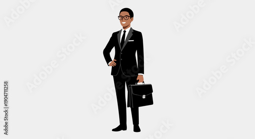 flat illustration of a lawyer