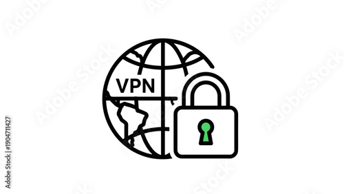 Global VPN Security Icon