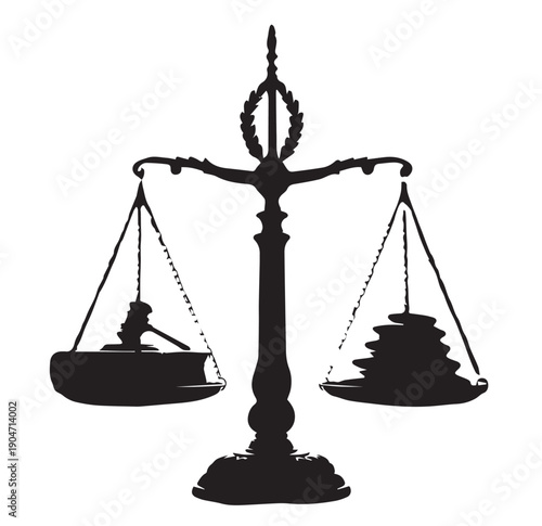 scales of justice isolated from