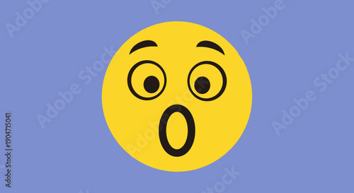 Astonished yellow emoji face with wide-open mouth and surprised eyes, representing shock and amazement