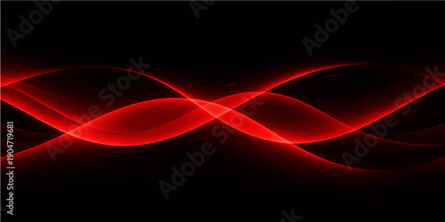 Dynamic abstract red wallpaper design featuring futuristic fractal waves and energy lines with a fiery motion effect on a black textured backdrop