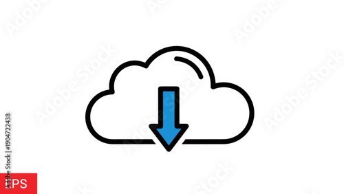 Cloud Download Icon With Arrow