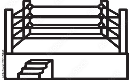 Wrestling Stage Icon – Fight Arena, Sports Event Platform