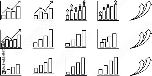 Simple Growth Charts Icons