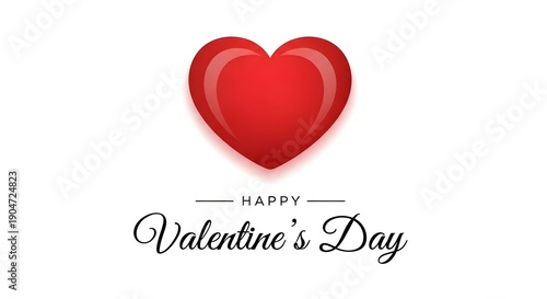 Wallpaper Mural Valentine's day greeting card with red heart Torontodigital.ca