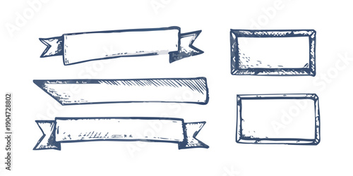 Assorted blank labels and tags in various shapes and sizes Vector